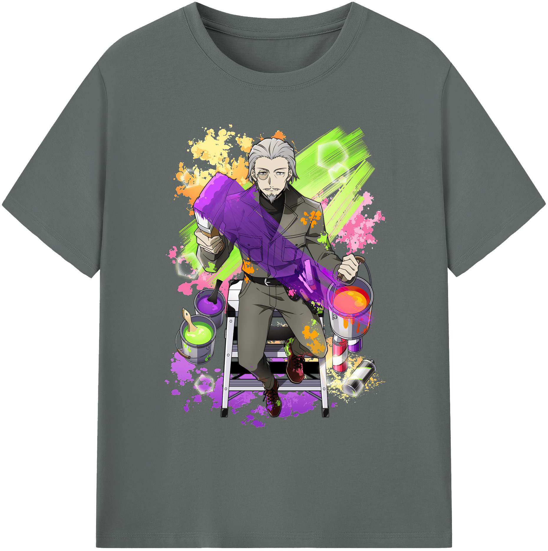 （画像用） 文豪ストレイドッグス Bungo Stray Dogs 綿100％ メンズ半袖Tシャツ｜肌触りやわらか＆通気性